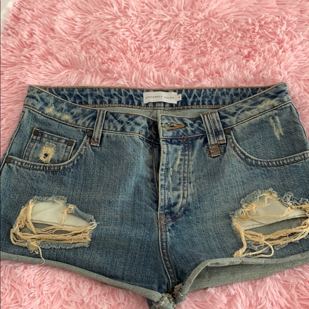Sincerely Jules denim high rise shorts